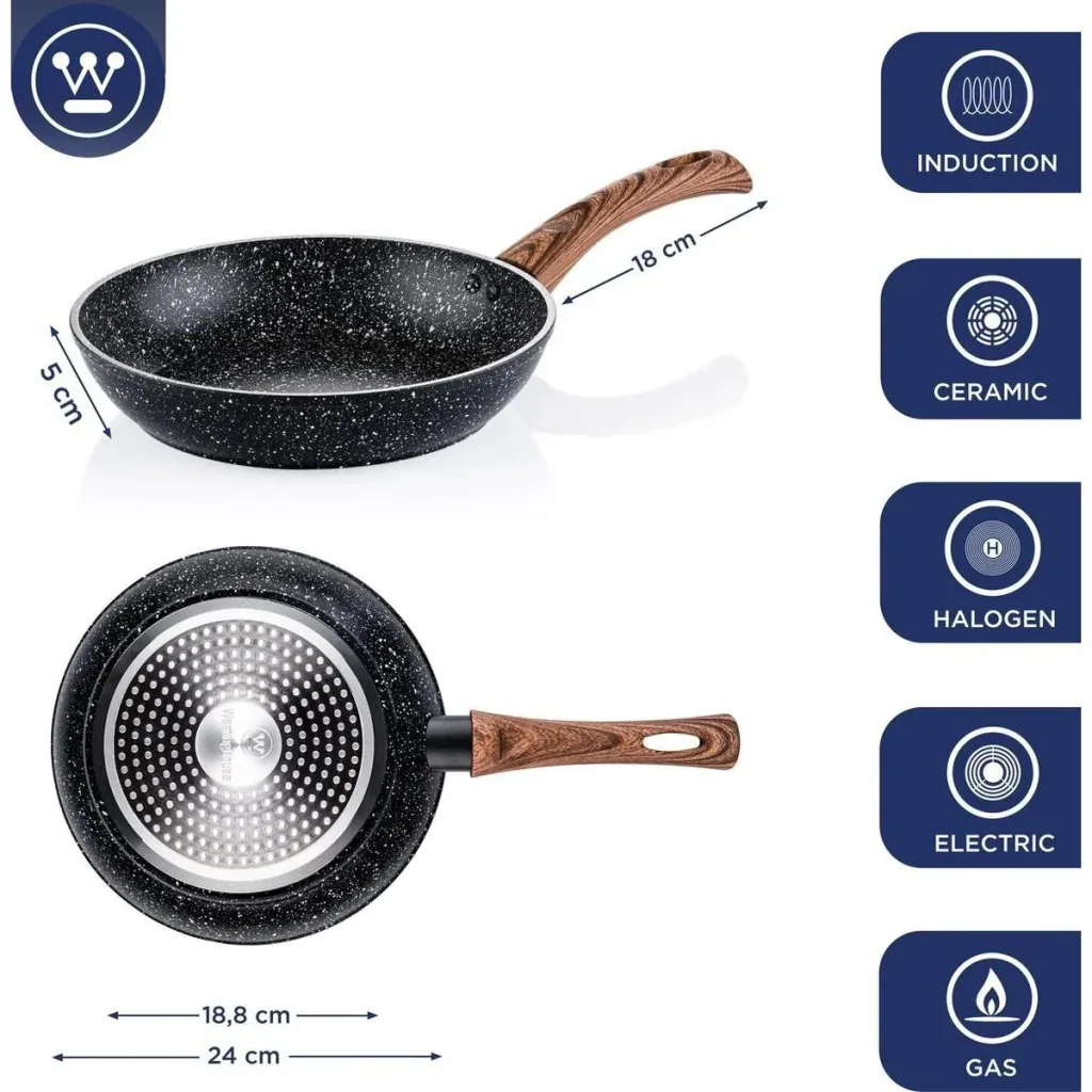 Performance Series Pots and Pans - Frying Pan Special Edition 24 cm + Pancake Pan Special Edition 28 cm - Black