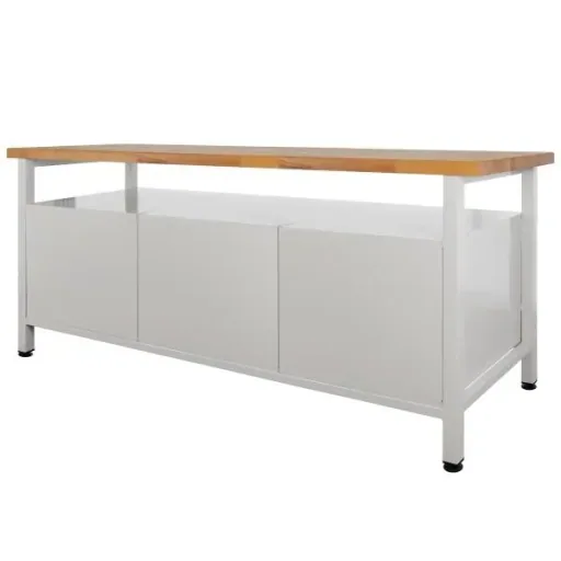 Workbench / work table 2 doors, 2 shelves, 3 drawers, L1700xW600xH840mm