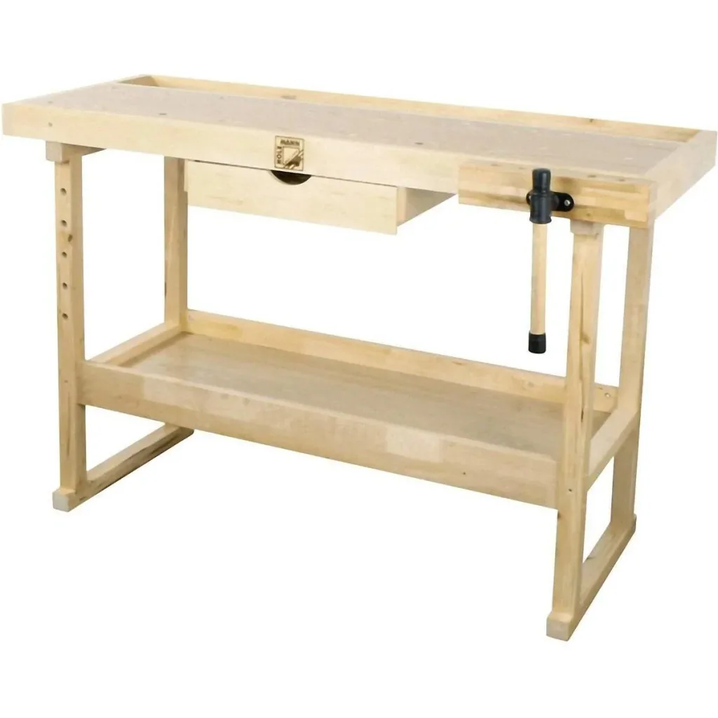 Mancave wooden workbench WITH tool wall set of 2