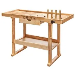 Mancave wooden workbench WITH tool wall set of 2