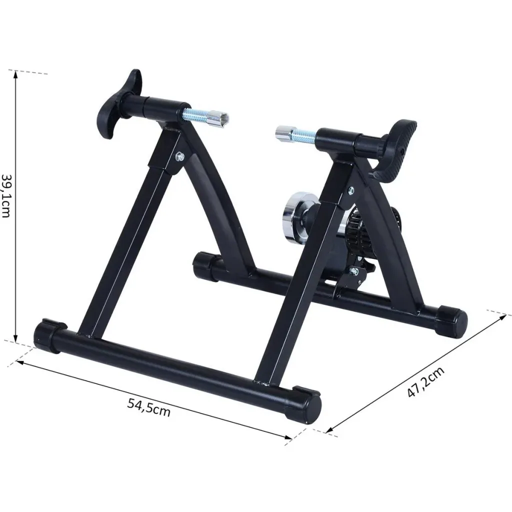 Roller trainer with air resistance brake black