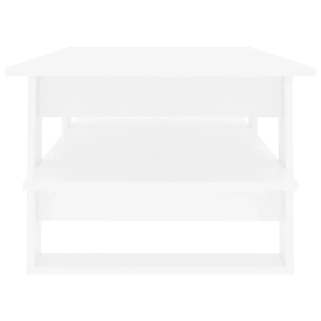 Coffee table 110x55x42 cm chipboard white