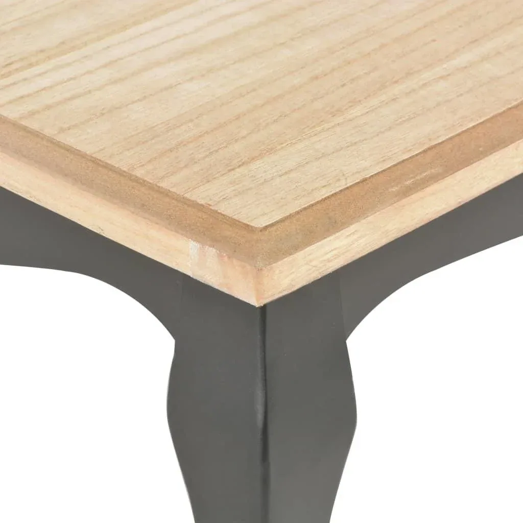 Coffee table 110x60x40 cm solid pine black and brown