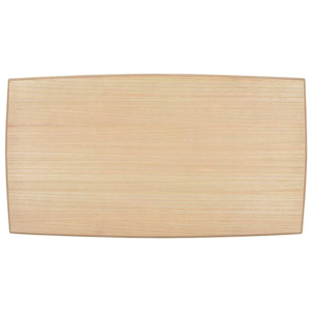 Coffee table 110x60x40 cm solid pine black and brown