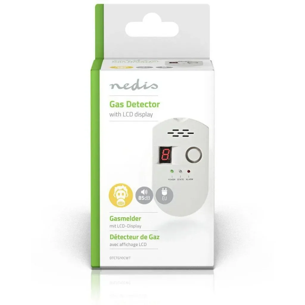 Nedis Gas Detector - 85 dB - Mains Operation - White