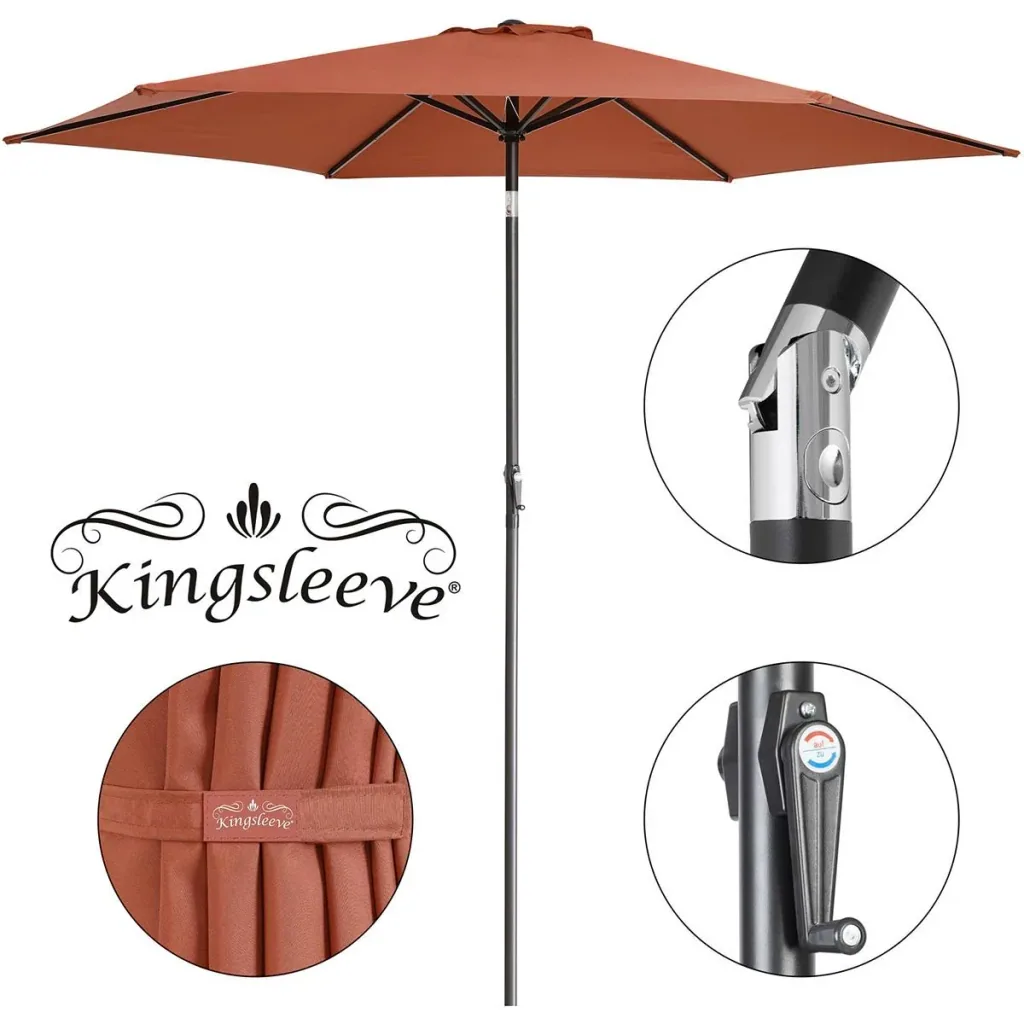 Parasol Tahiti Terracotta Alu 300cm