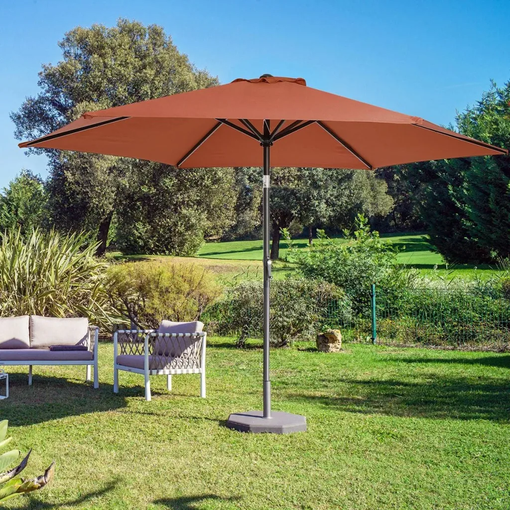 Parasol Tahiti Terracotta Alu 300cm