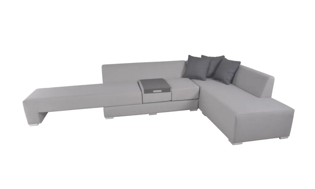 WELLINGTON lounge set, 3-piece, aluminum, including cushions