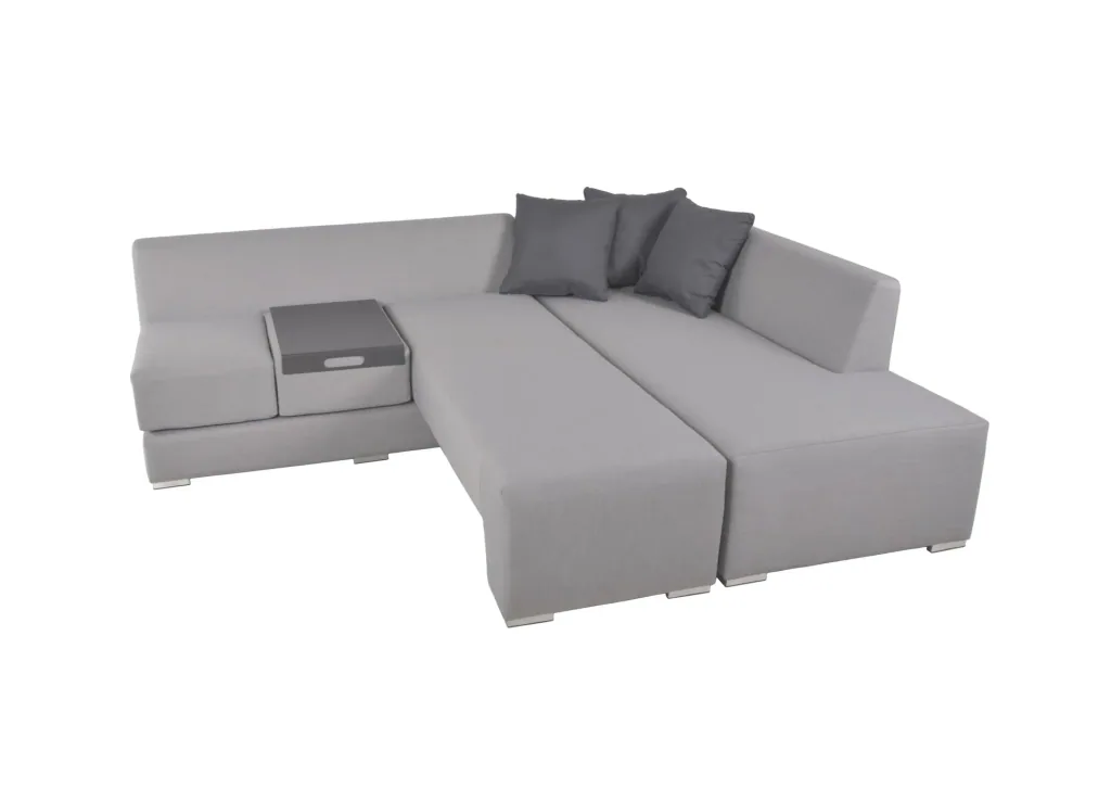 WELLINGTON lounge set, 3-piece, aluminum, including cushions