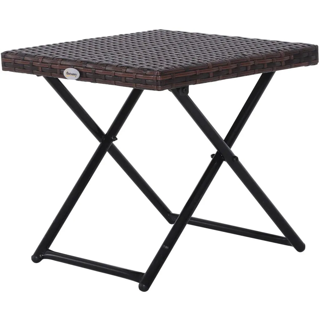 Polyrattan folding garden table