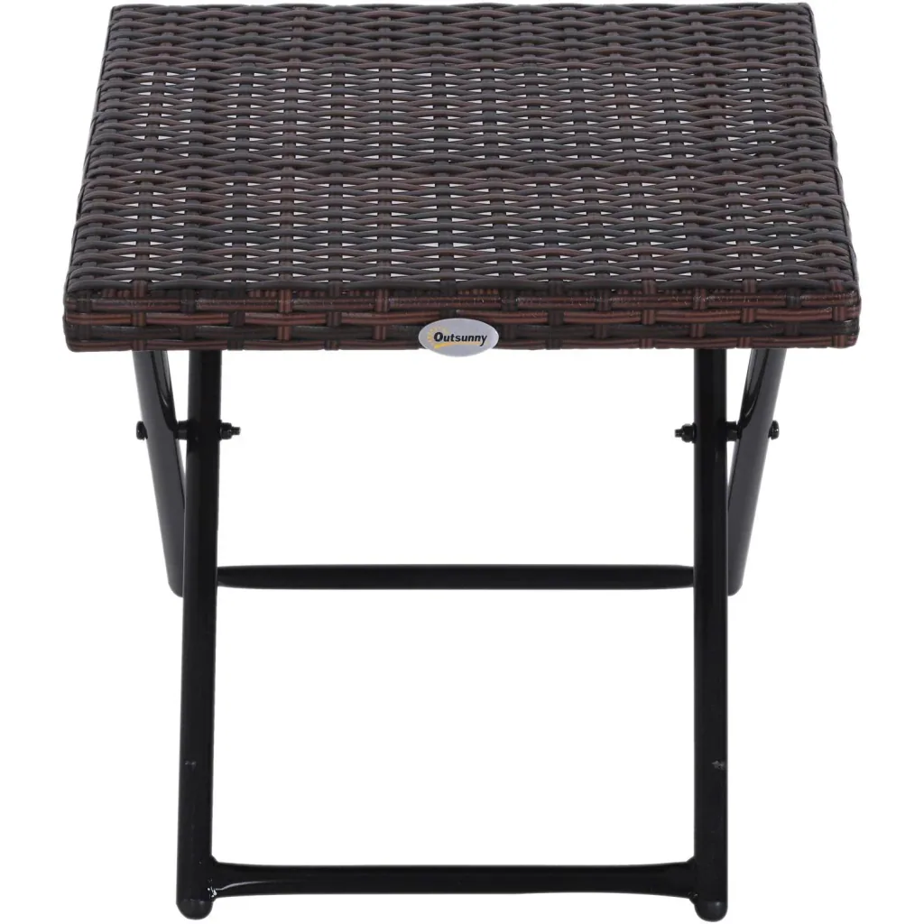 Polyrattan folding garden table
