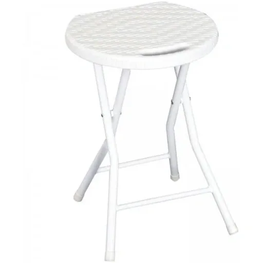 Camping table picnic table seating group 5 pcs. foldable white