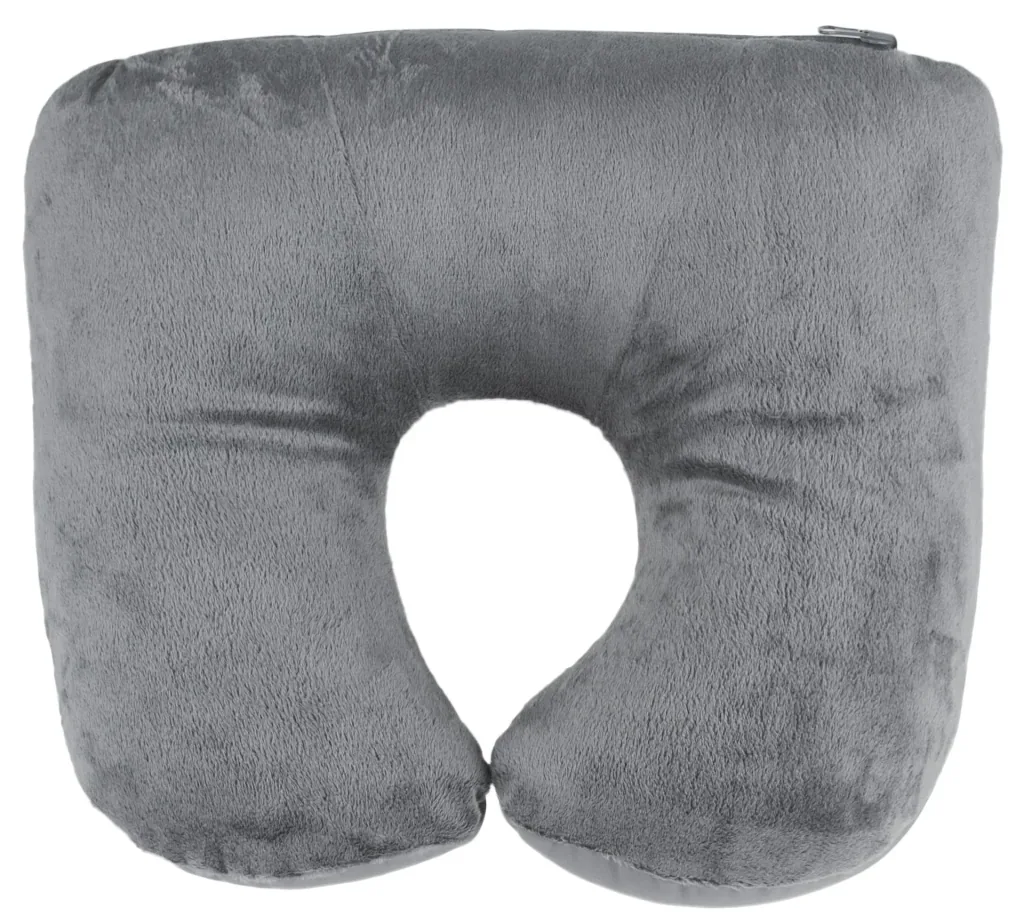 2 in 1 neck roll and pillow for adults, anthracite