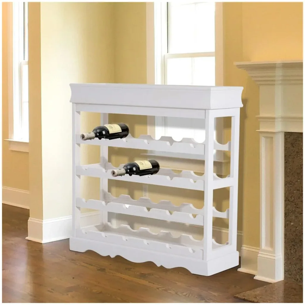 Wine rack wine stand for 24 bottles wood white