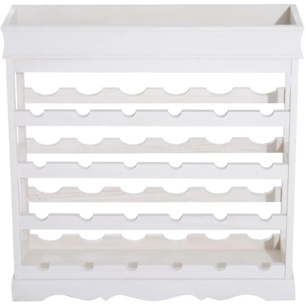 Wine rack wine stand for 24 bottles wood white