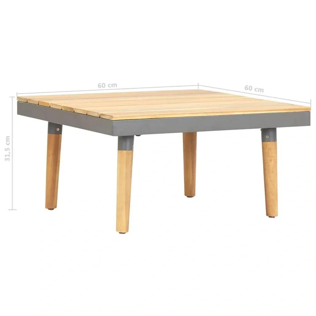Garden table 60x60x31.5 cm solid acacia wood