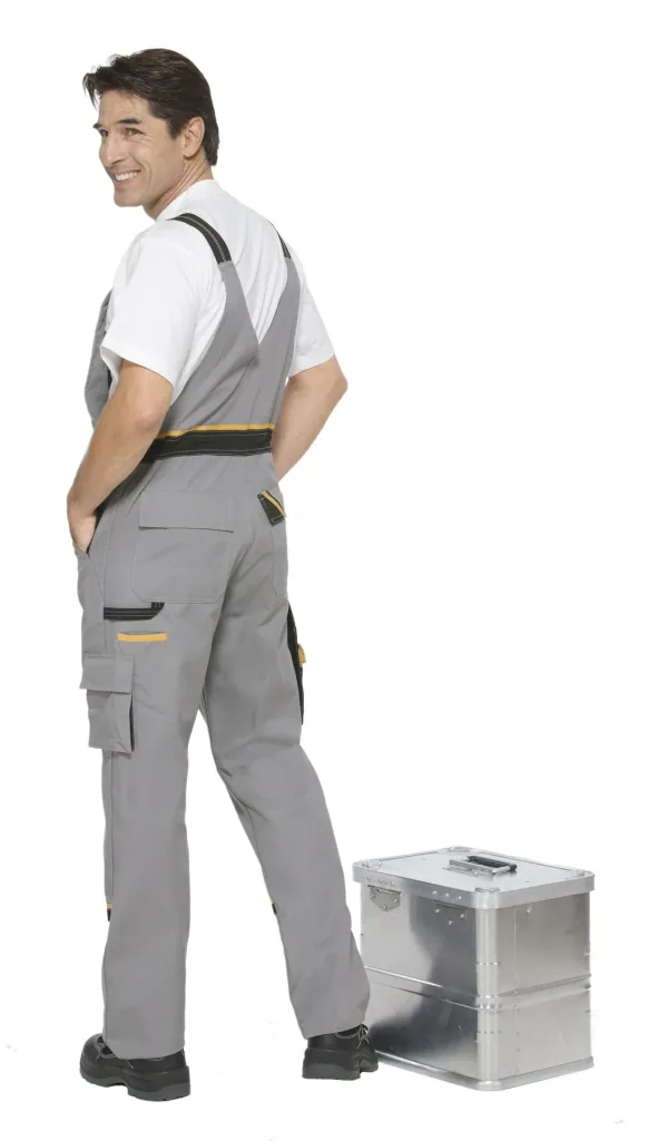Work dungarees, grey, size 46