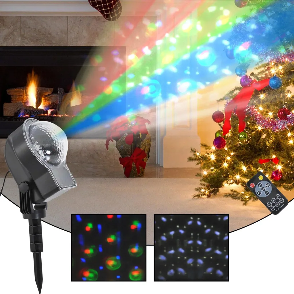 LED projector lights light effect snowflake Christmas black