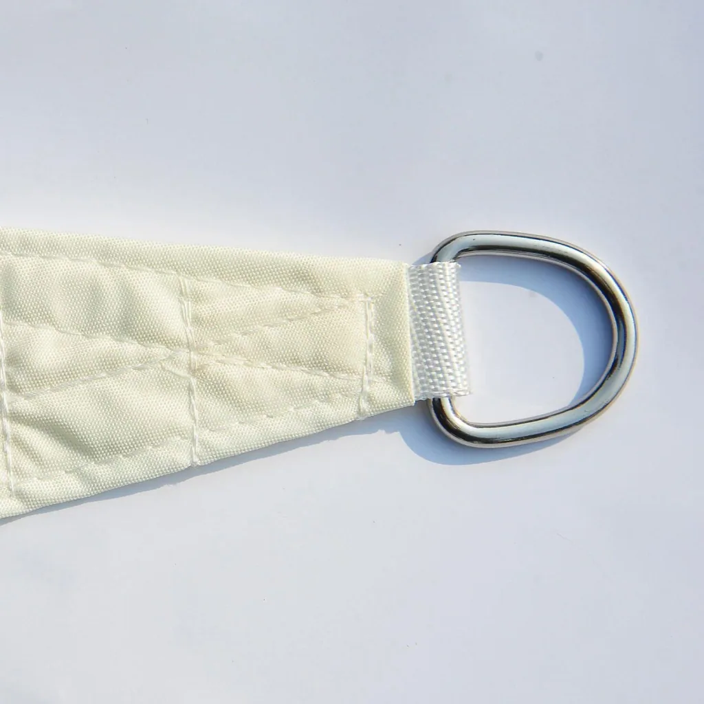 Sun sail triangles 6x6x6 m polyester - water-repellent cream