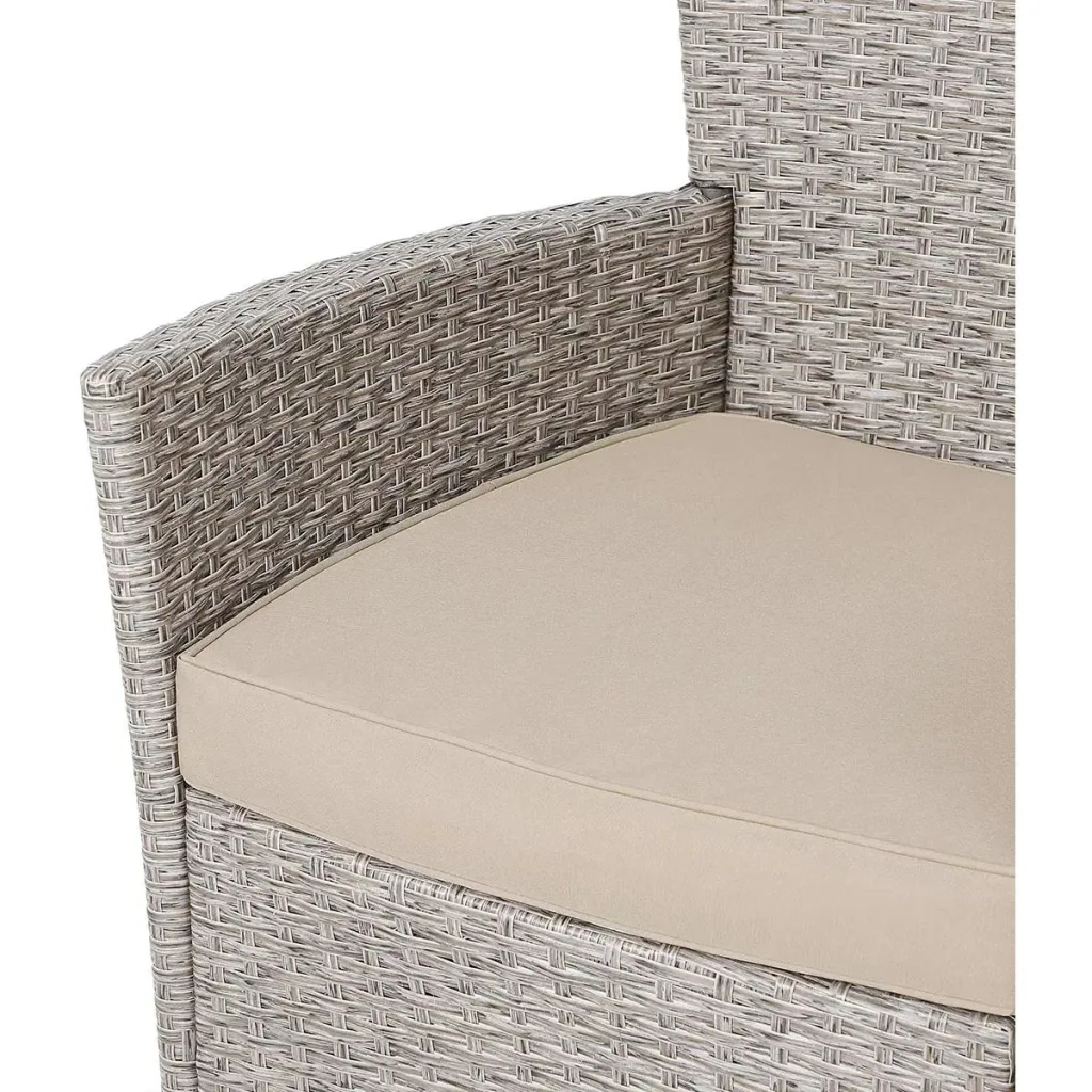 Garden set 13-piece stackable polyrattan chair set Bali beige