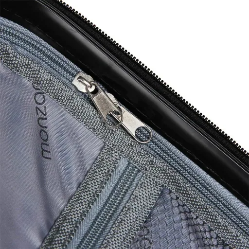 Hard-shell suitcase set 3 pieces silver M/L/XL