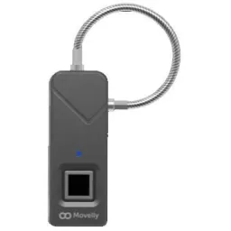 Movelly fingerprint padlock matt black