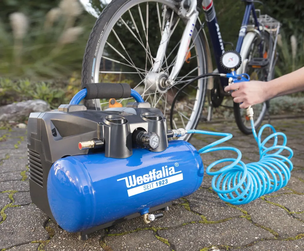 36 Volt Battery Air Compressor - Complete Set Including accessories, batteries and double quick charger