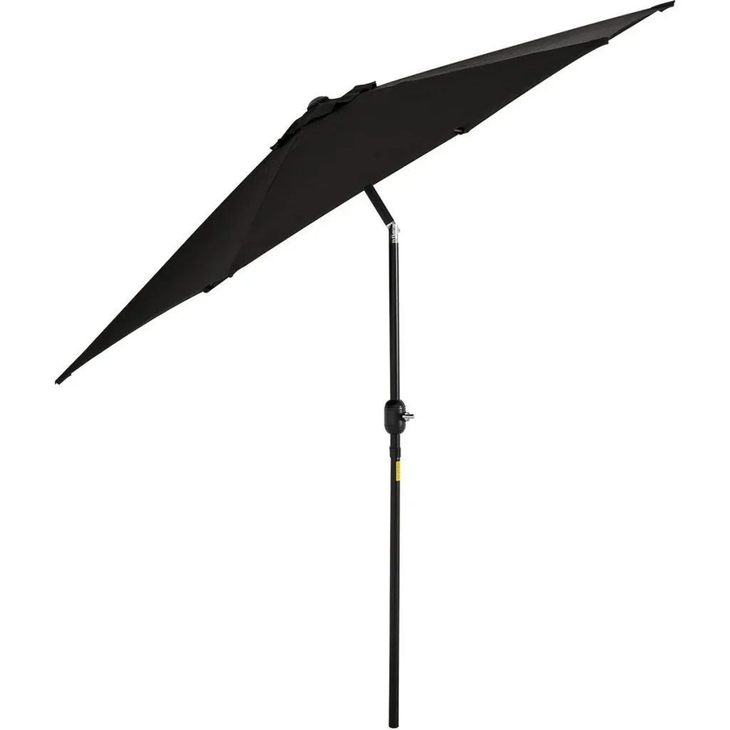 Parasol with hand crank black