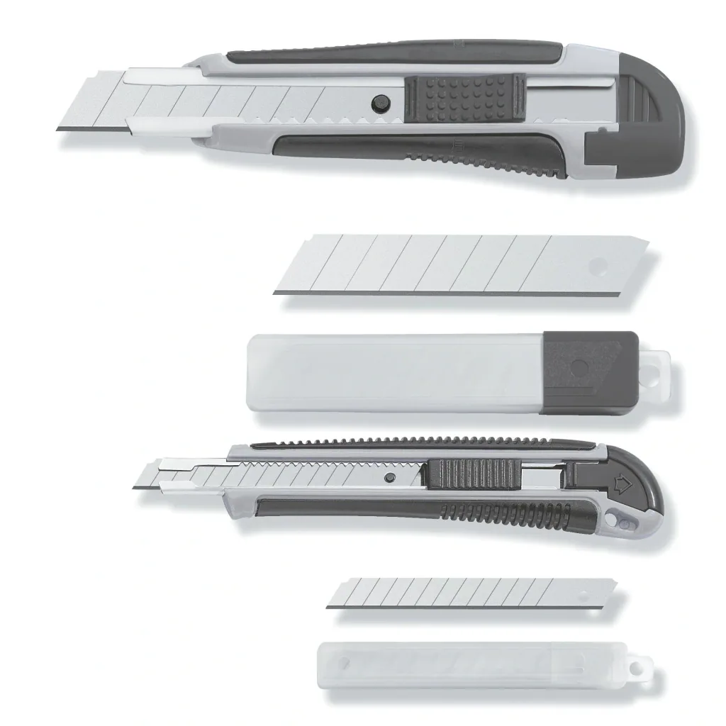 Snap-off knife set, 12 pieces