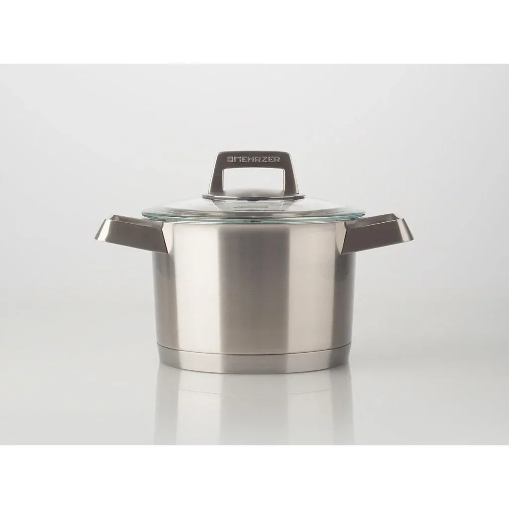 Mehrzer Premium - Tall cooking pot with lid - 16 cm - stainless steel
