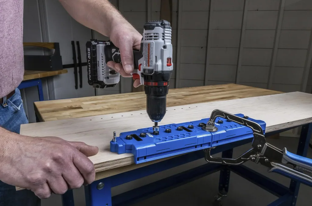 Hole row drilling template