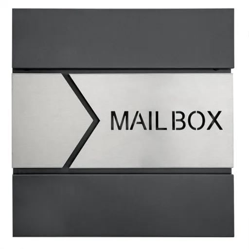 Designer mailbox anthracite / silver