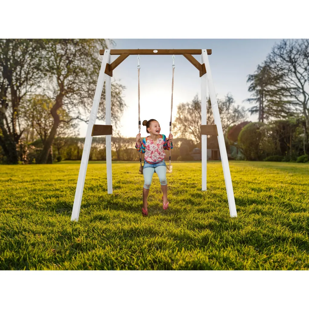 Single swing white/brown