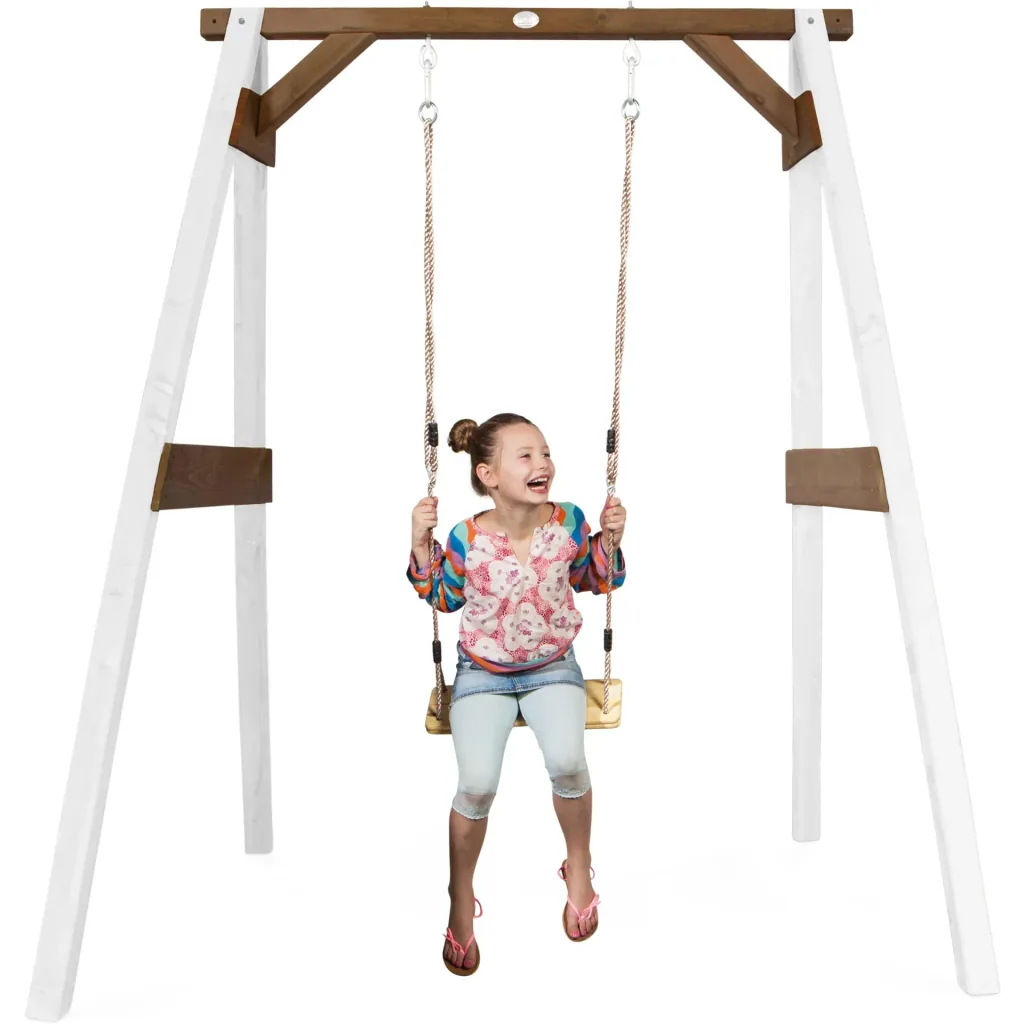 Single swing white/brown