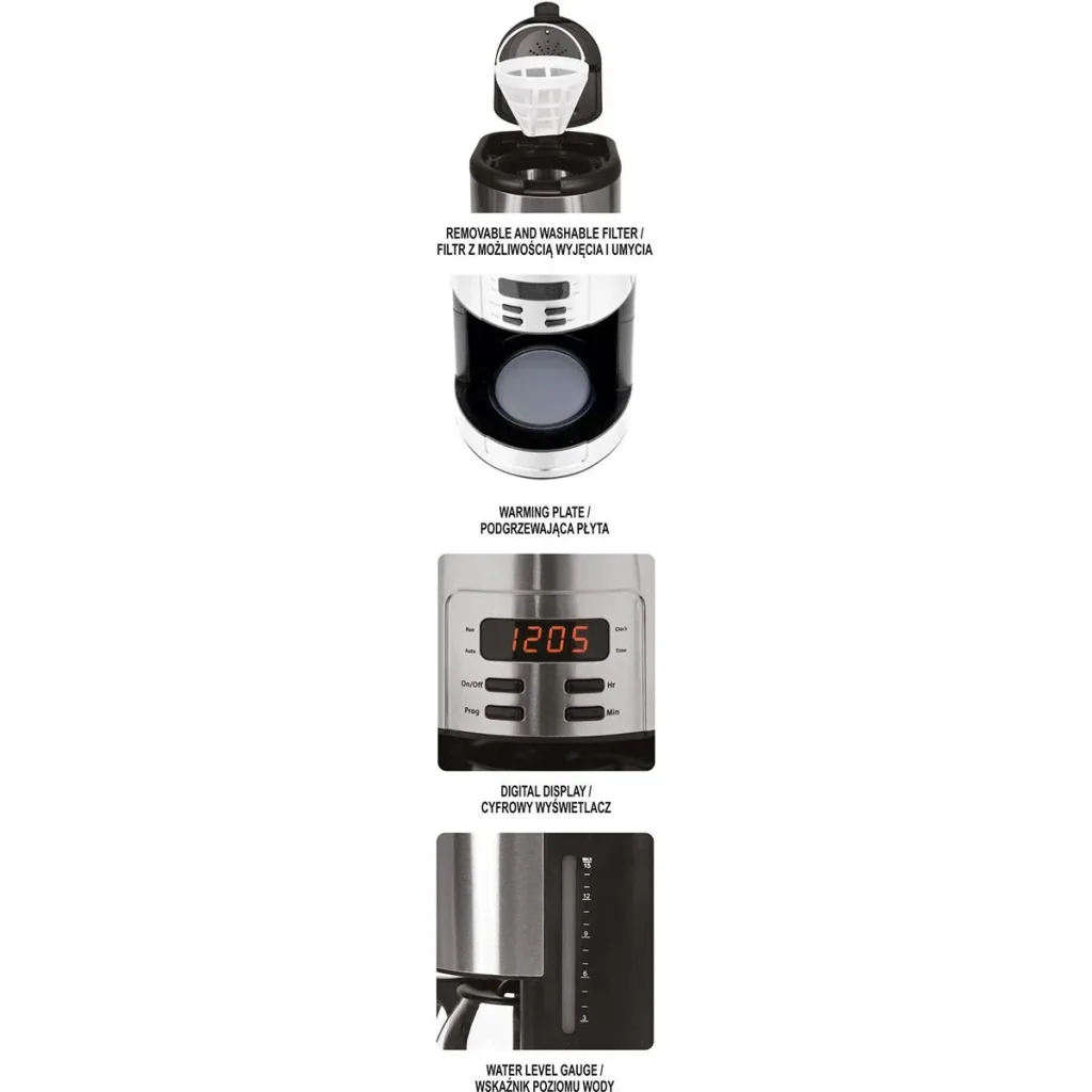 Coffee machine with timer - 1.8L - 1000W
