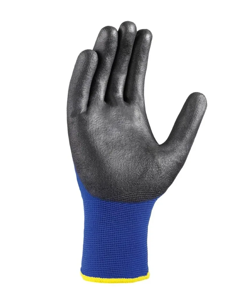 Nylon knitted glove TOUCH blue/black size 10