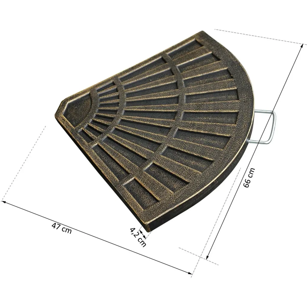 2 pcs, parasol stand plate umbrella stand umbrella stand semi-circular removable handle with resin bronze 30 kg