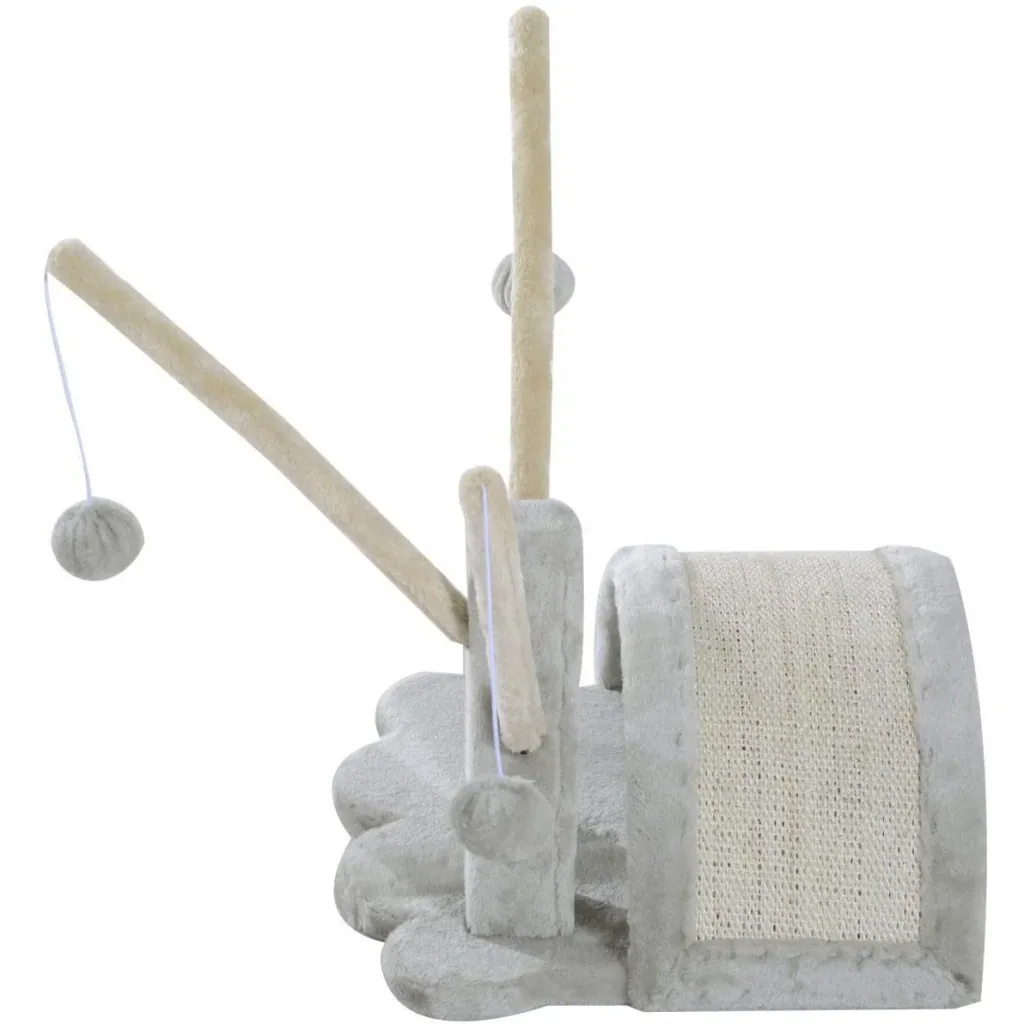 Cat tree scratching post play tree ball cats light grey