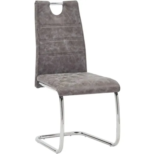 Dining room chairs 2-seater leather brown