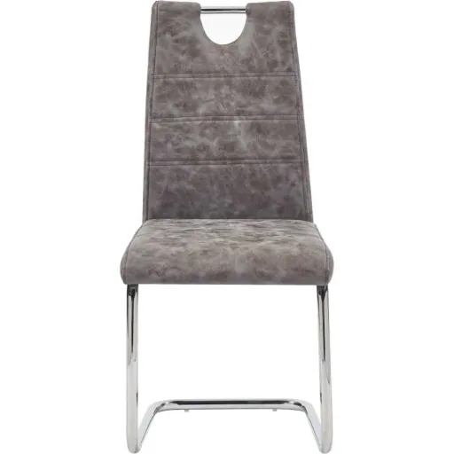 Dining room chairs 2-seater leather brown