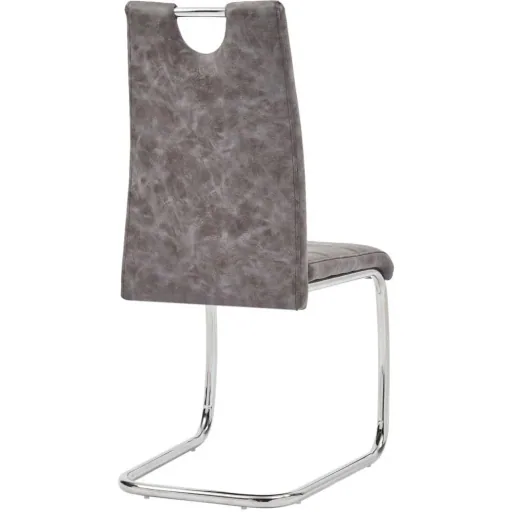 Dining room chairs 2-seater leather brown