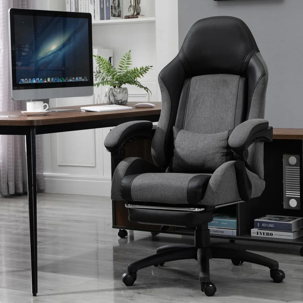 Office chair with footrest