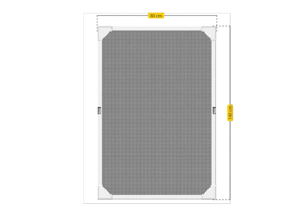 Fly screen for roof windows with magnetic frame, white, 80 x 140 cm