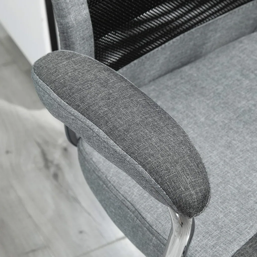 Ergon office chair with high backrest, light grey, black
