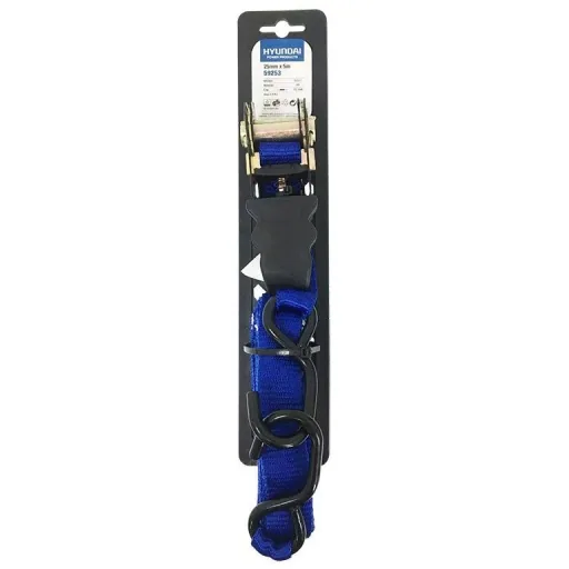 Lashing strap with ratchet and hook 25mmx5m.