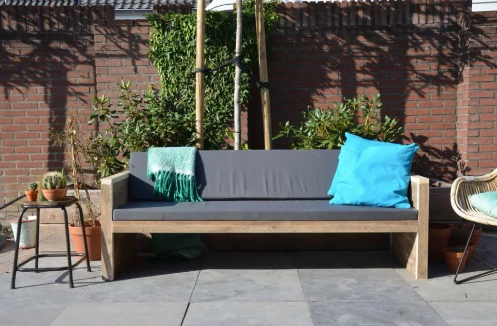 Assembly package lounge sofa / garden bench Pepijn including outdoor cushions