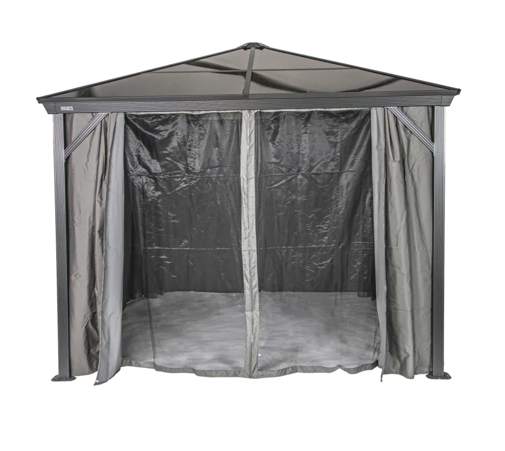 Paviljoen Verona 1010 298,3×298,3×261 cm Antraciet – Hardtop met 6 mm polycarbonaat dak