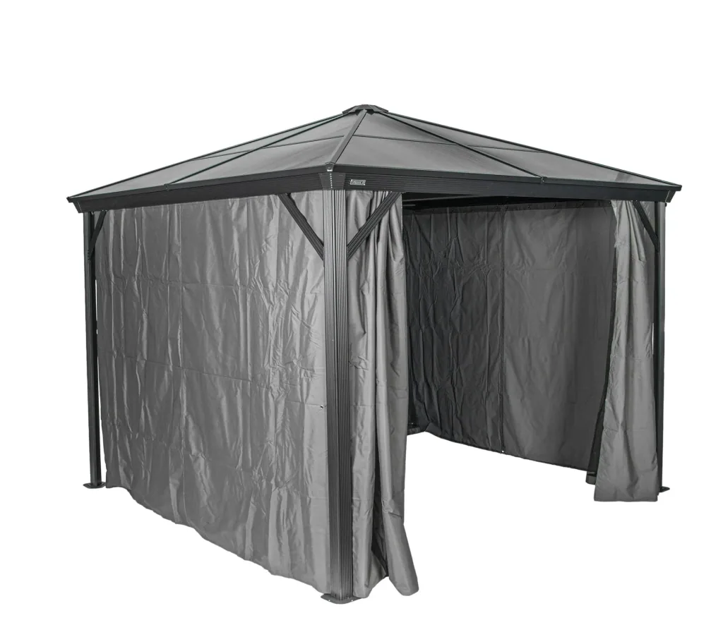 Paviljoen Verona 1010 298,3×298,3×261 cm Antraciet – Hardtop met 6 mm polycarbonaat dak