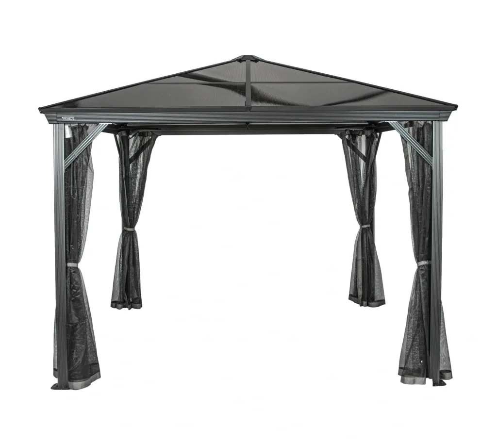 Paviljoen Verona 1010 298,3×298,3×261 cm Antraciet – Hardtop met 6 mm polycarbonaat dak