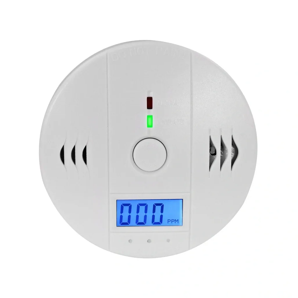 Carbon monoxide detector DIN EN5029 tested with loud 85 dB alarm